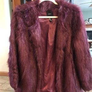 Forever 21 Purple Fur Coat